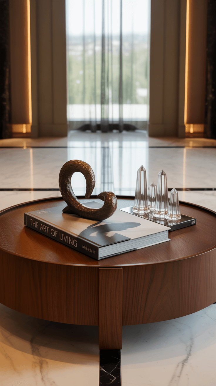 15 Round Coffee Table Decor Ideas: Because That Empty Circle is Judging You