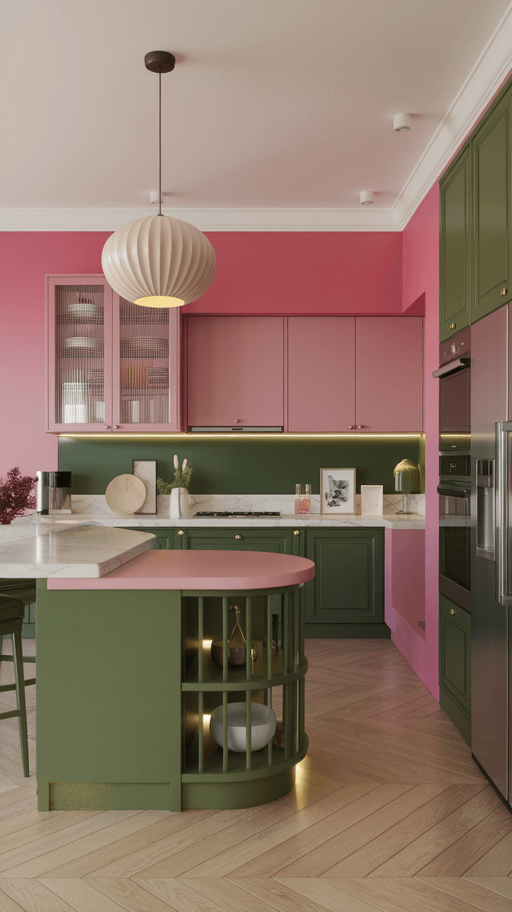 15 Stunning Pink and Green Kitchen Ideas to Brighten Your Home