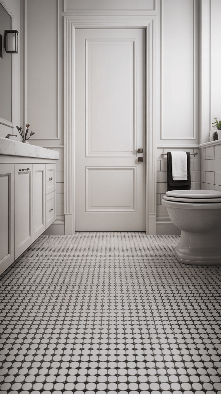 15 Stunning Penny Tile Bathroom Floor Ideas to Try