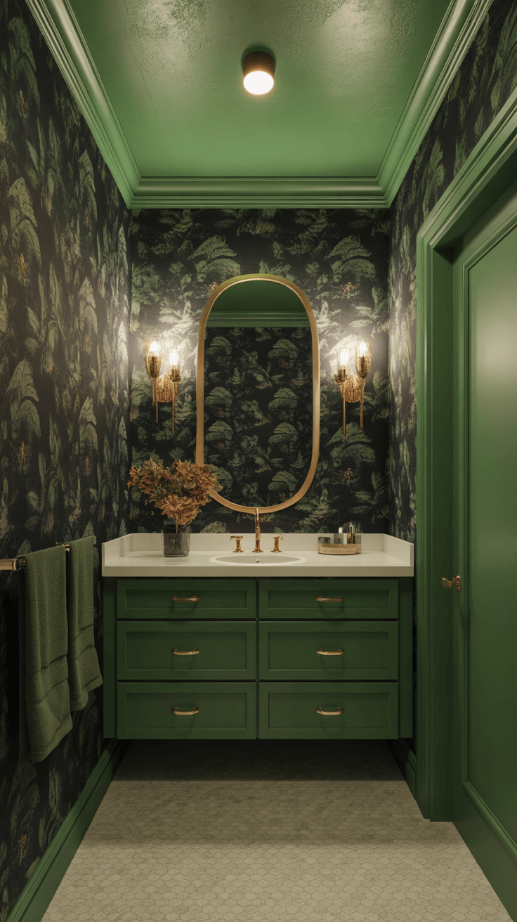 15 Moody Green Bathroom Ideas to Create Your Own Lush, Dramatic Oasis