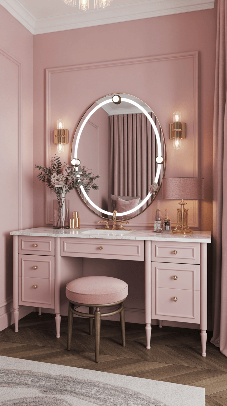 15 Lovely Vintage Pink Bathroom Ideas You Can Copy