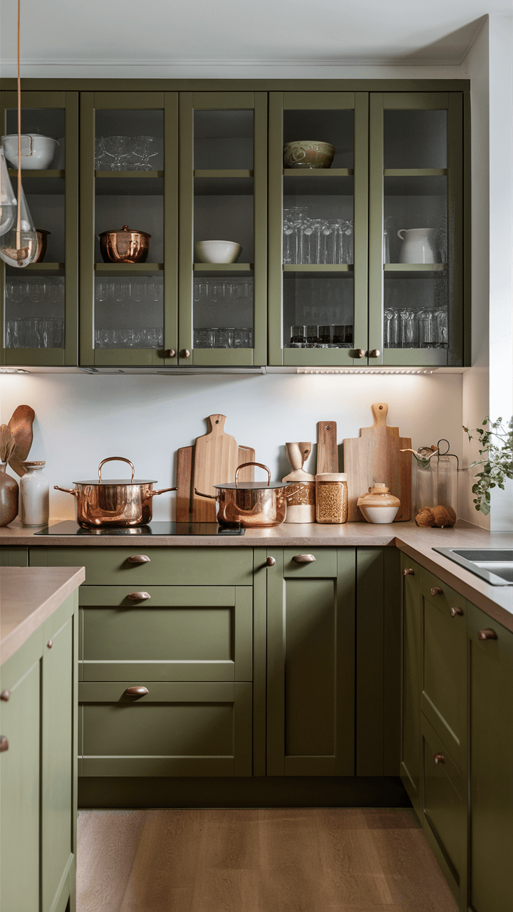 15 Beautiful Green and Brown Kitchen Ideas for Cozy Spaces