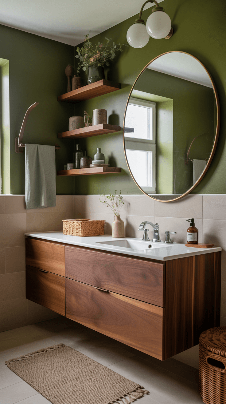 15 Olive Green Bathroom Ideas That Are Absolutely Everything Right Now