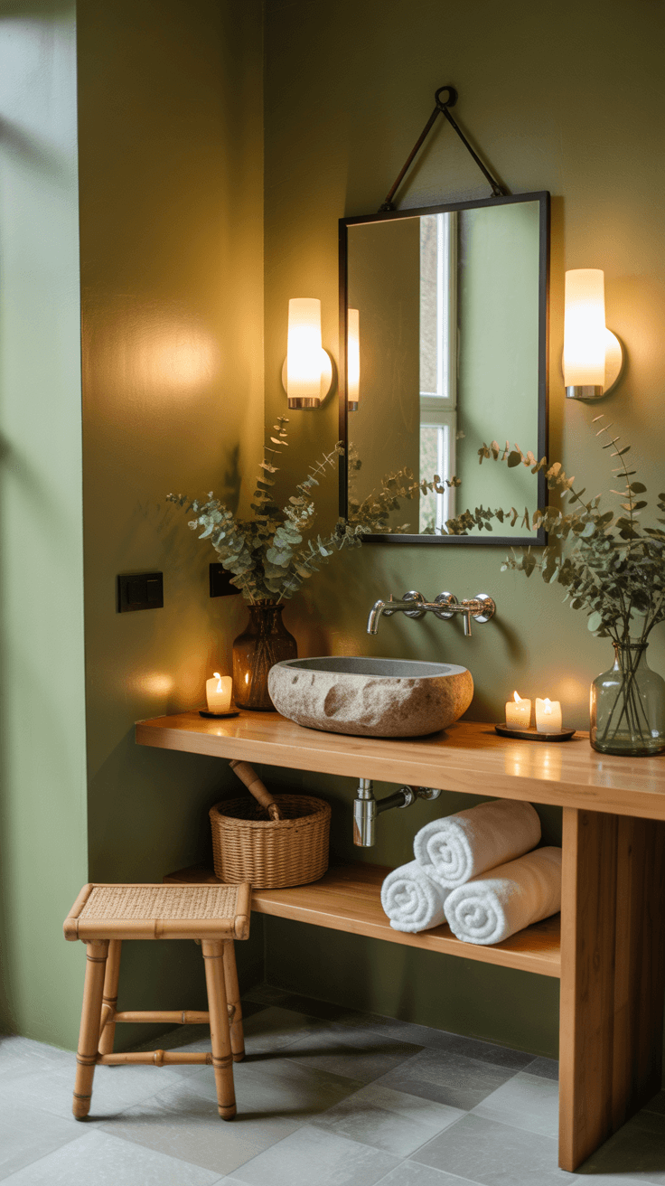 15 Olive Green Bathroom Ideas That Are Absolutely Everything Right Now