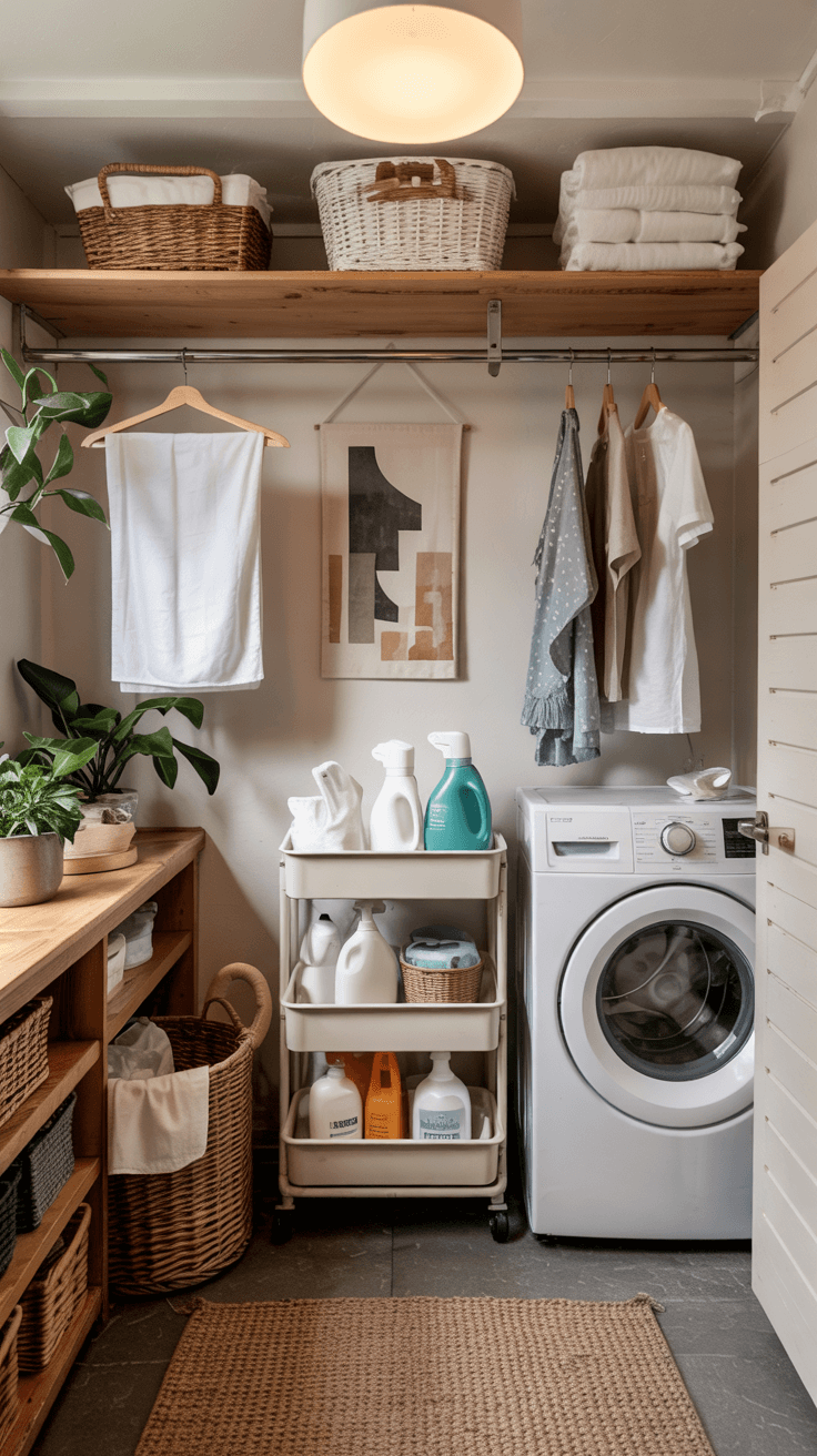 15 Brilliant Laundry Room Organization Ideas for Small Top Loader Spaces