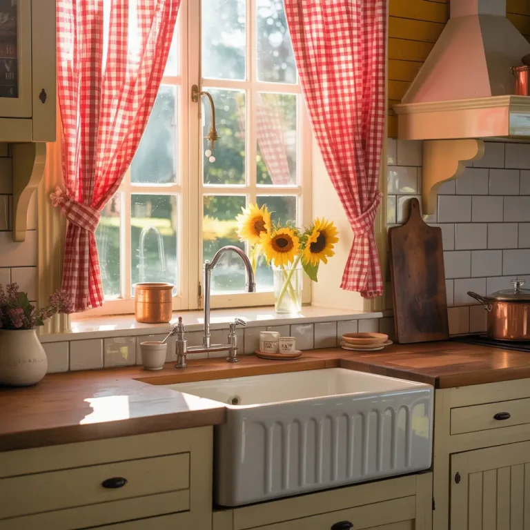 15 Charming Kitchen Window Curtains Over Sink Ideas to Try