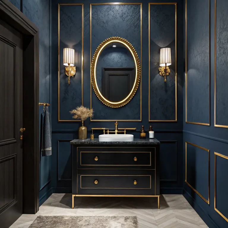 15 Gorgeous Moody Powder Room Ideas and Luxe Inspirations