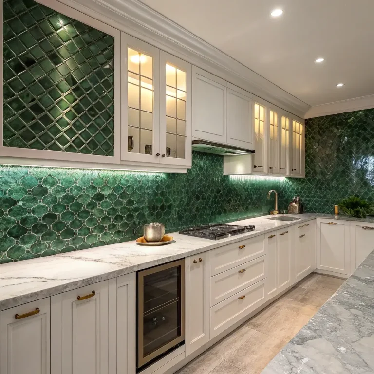 15 Gorgeous Green Kitchen Tiles Ideas and Stylish Designs
