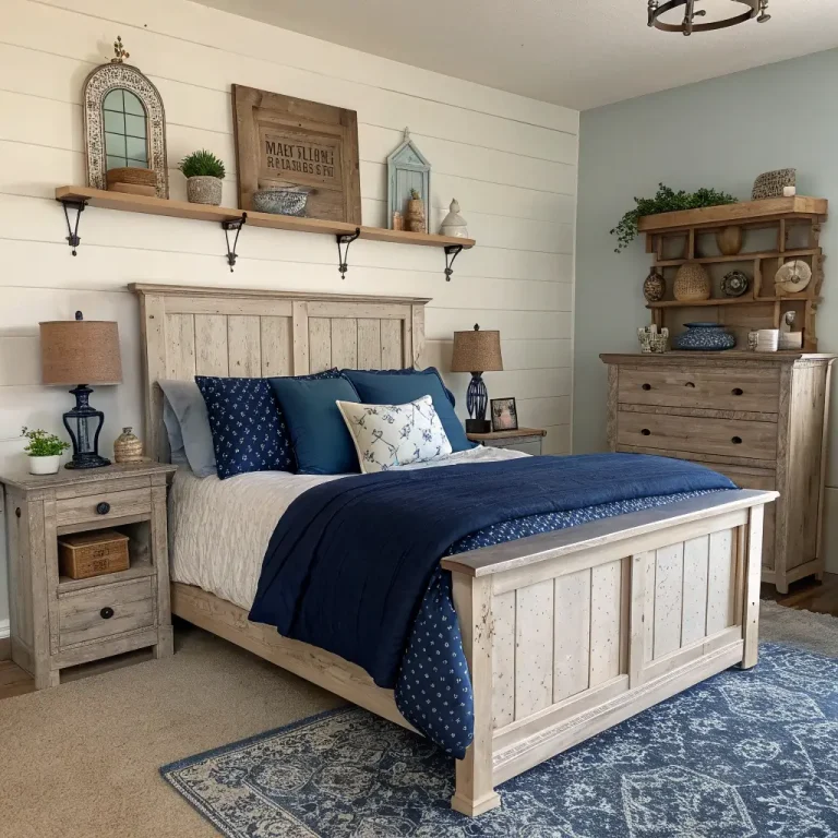 15 Stunning Blue Farmhouse Bedroom Ideas to Inspire Your Space
