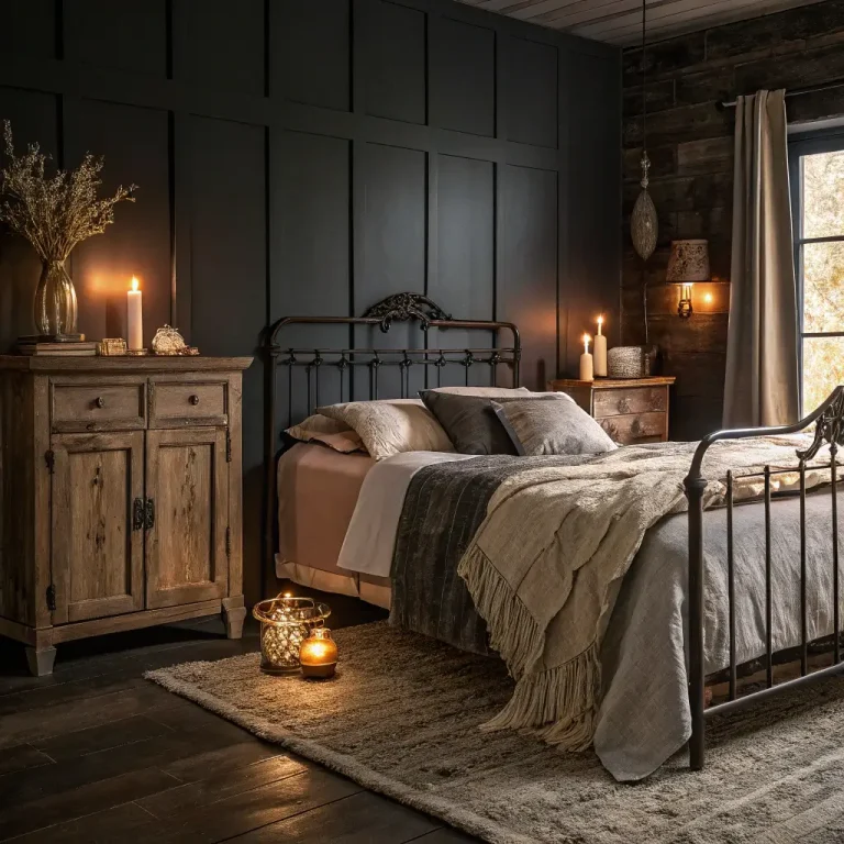 15 Cozy Moody Farmhouse Bedroom Ideas for Relaxing Nights