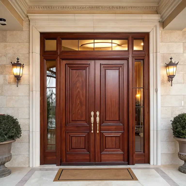 15 Beautiful Double Door Design Wood Ideas for Dream Entrances