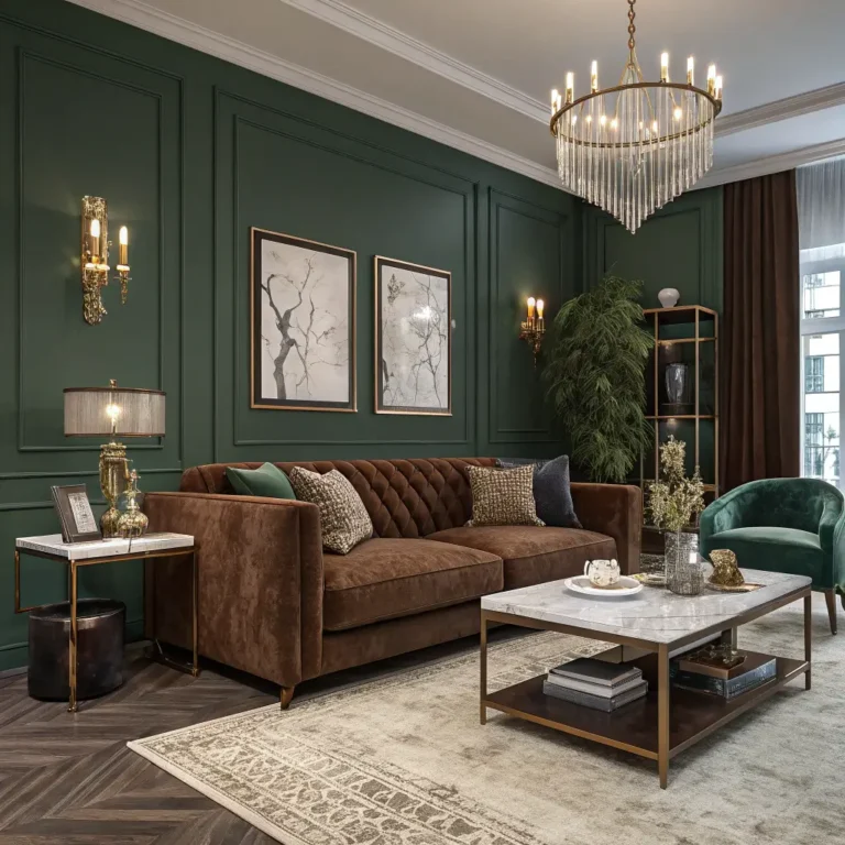 15 Chic Green and Brown Living Room Ideas for Every Home