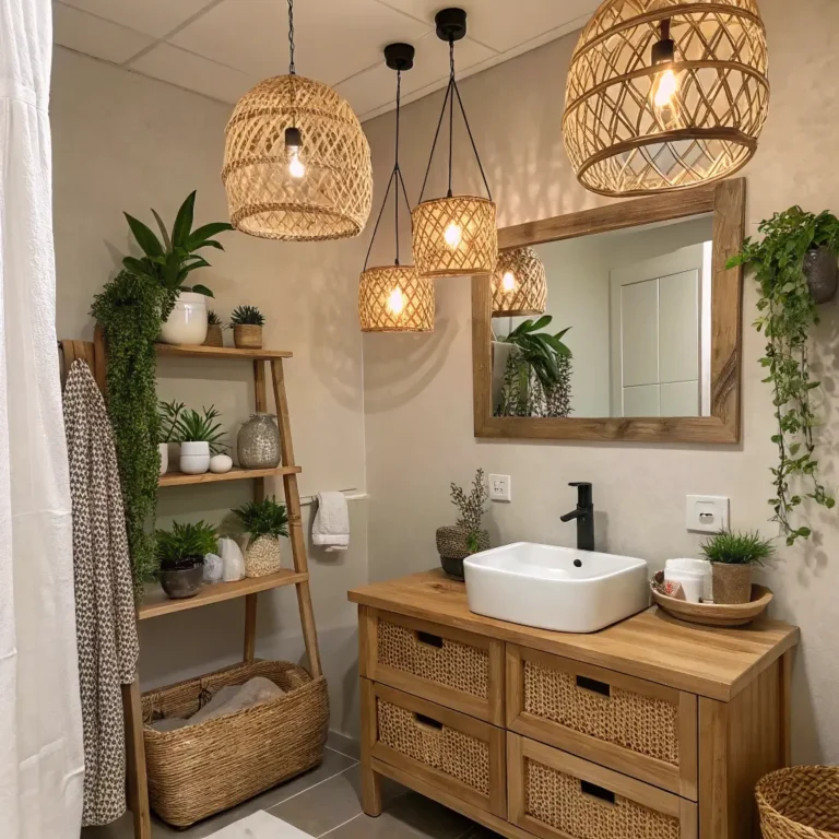 15 Lovely Small Boho Bathroom Ideas That Feel Spacious