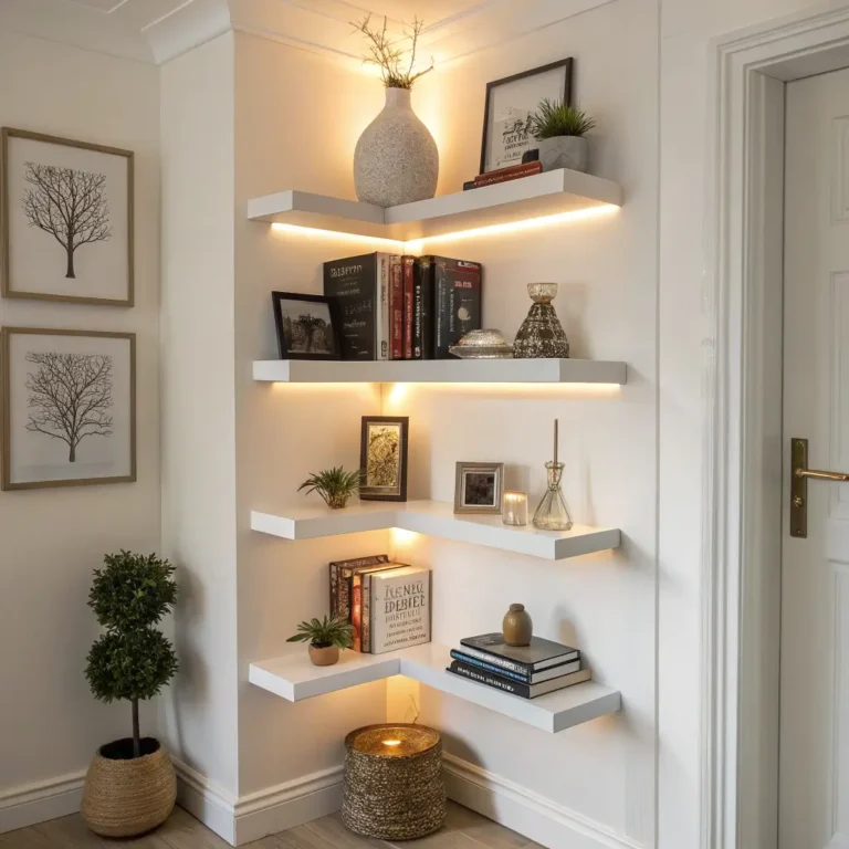 15 Creative Corner Floating Shelves Ideas for Any Room