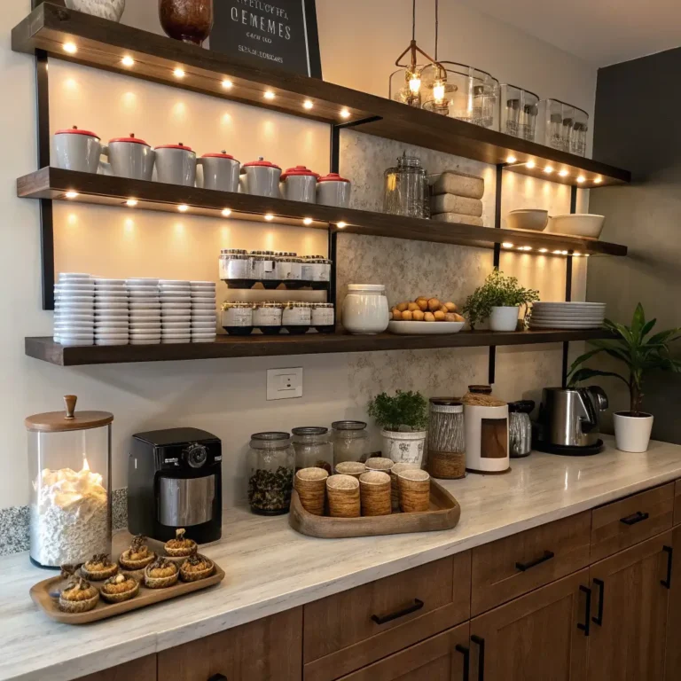 15 Charming Coffee Bar with Floating Shelves Ideas Made Simple