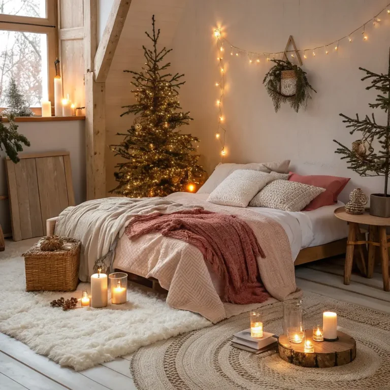 10 Cute Bedroom Christmas Decor Ideas and Tiny Tree Inspiration