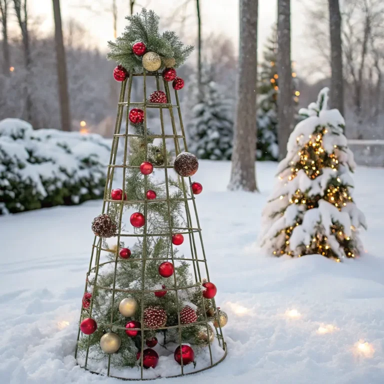15 Fun Tomato Cage Christmas Tree Ideas for Small Spaces