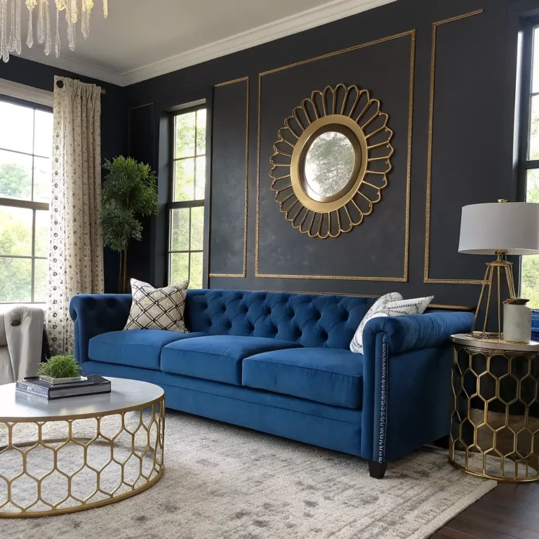 15 Elegant Blue Couch Living Room Ideas with Neutral Decor