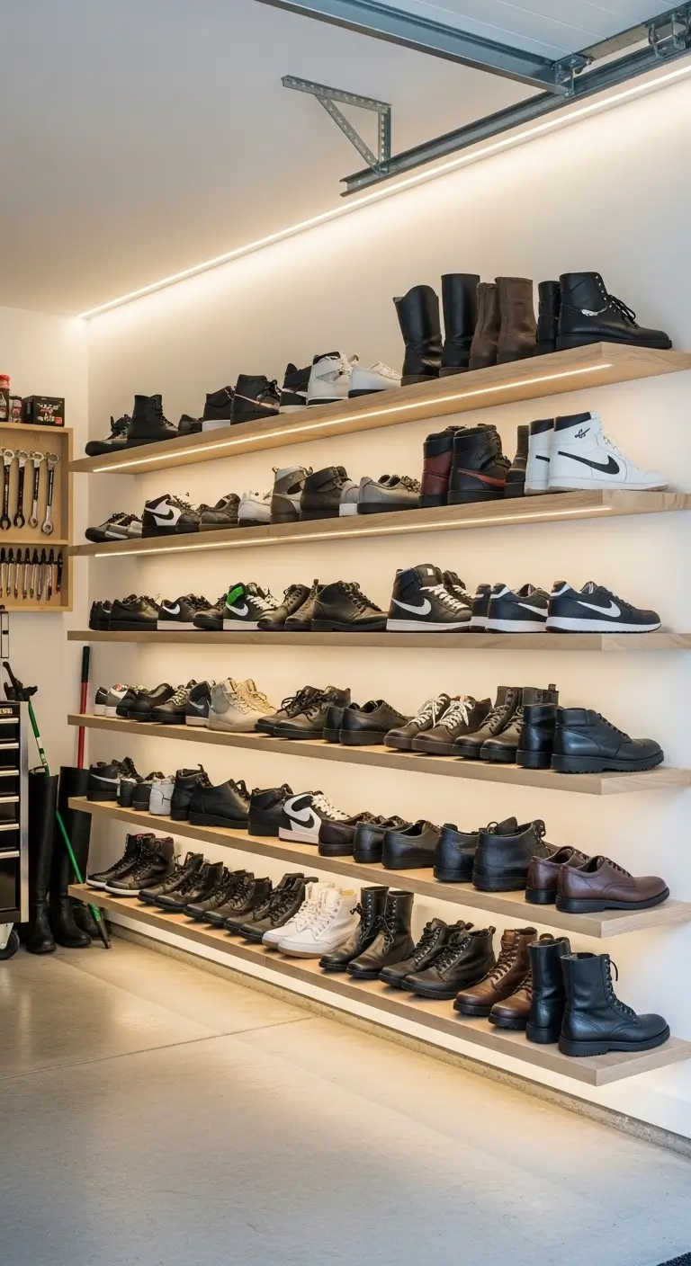 10 Inspiring Garage Shoe Storage Ideas for Organized Floors