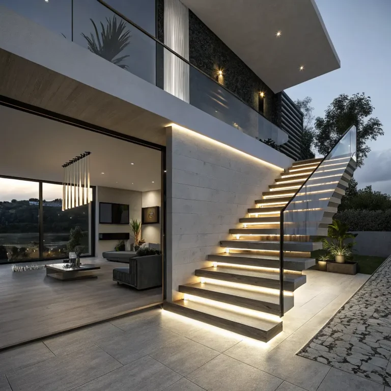 10 Elegant Stairs in Living Room Ideas for Luxury Spaces