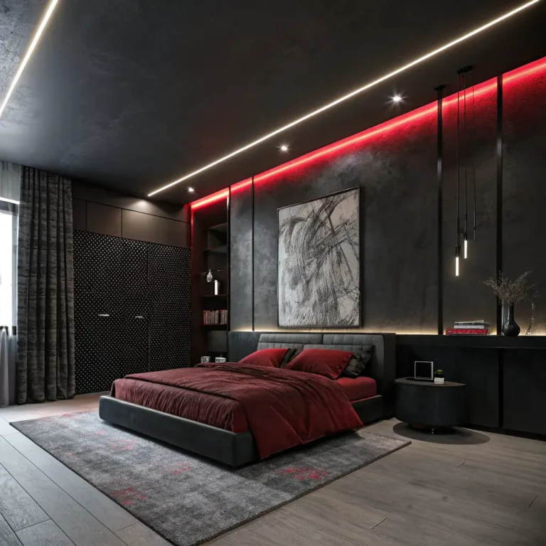 10 Gorgeous Dark Red Bedroom Aesthetic Romantic Styles