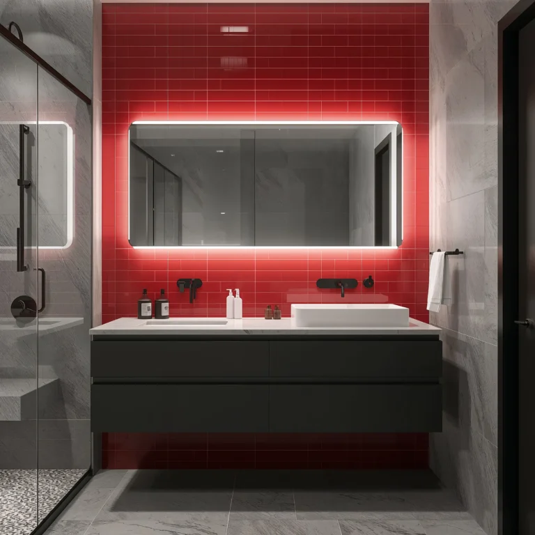 10 Elegant Red Tile Bathroom Ideas for Stylish Homes