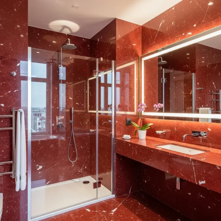 10 Gorgeous Red Marble Bathroom Ideas for Modern Homes