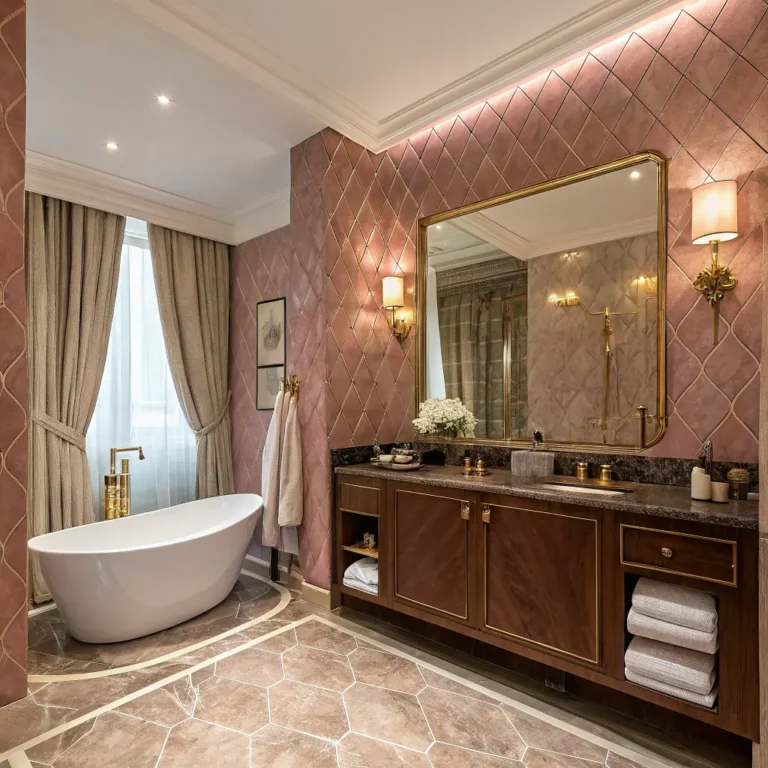 10 Beautiful Pink and Brown Bathroom Ideas for Modern Homes