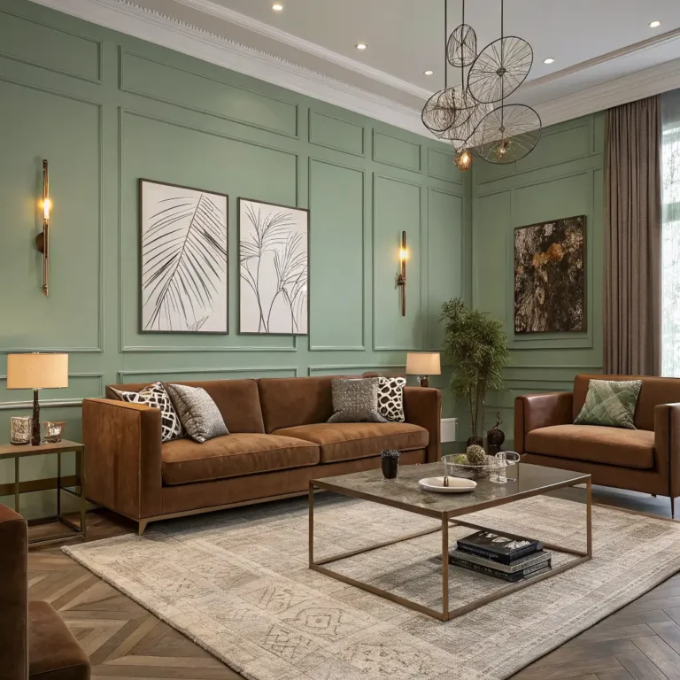 10 Beautiful Brown and Green Living Room Ideas for Modern Style