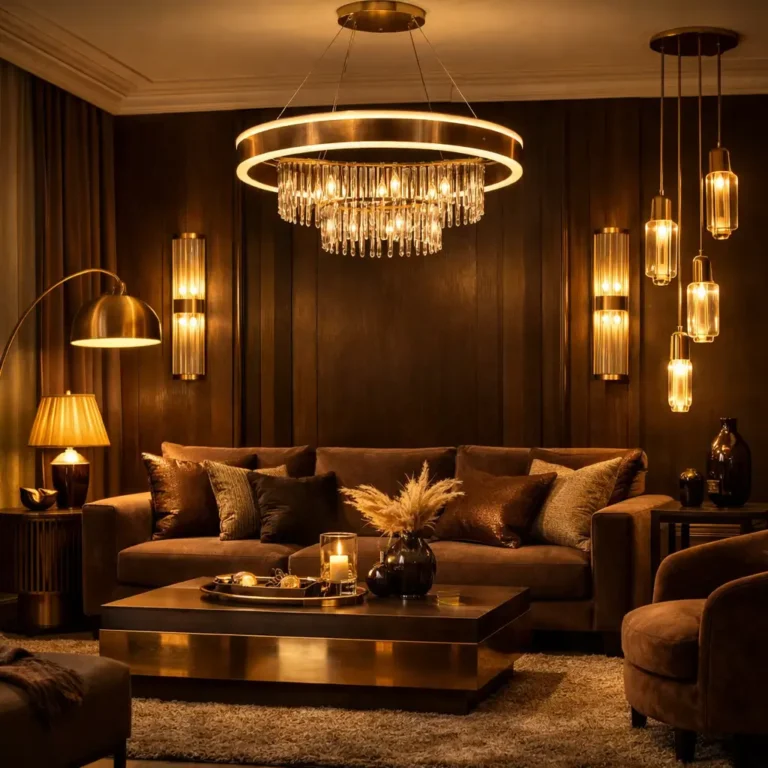 10 Stunning Brown and Gold Living Room Decor Ideas