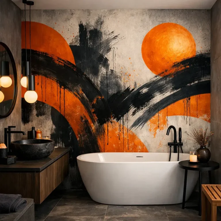 10 Stunning Orange and Black Bathroom Ideas for a Bold Makeover