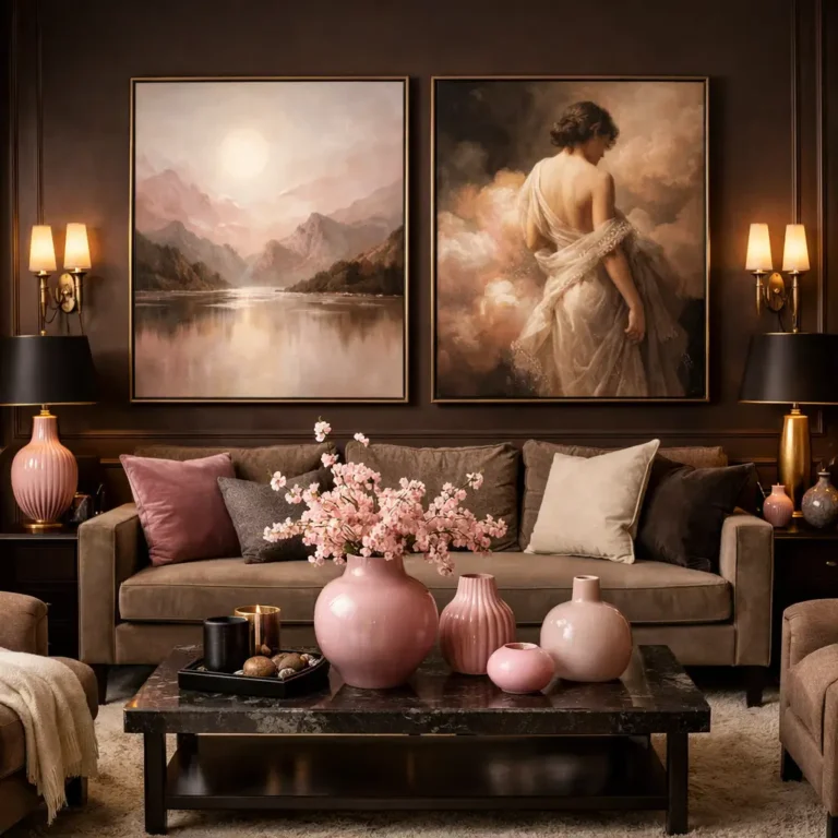 10 Beautiful Brown and Pink Living Room Ideas to Brighten Your Space