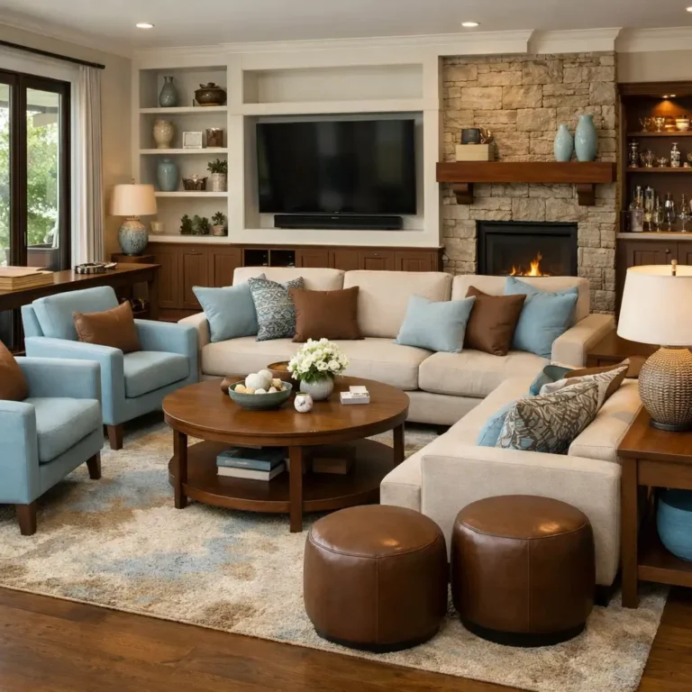 10 Inspiring Light Blue and Brown Living Room Ideas