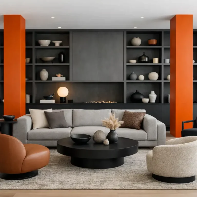 10 Stylish Orange and Grey Living Room Decor Ideas