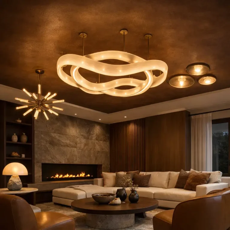 10 Cozy Brown Ceiling Living Room Ideas to Transform Your Space
