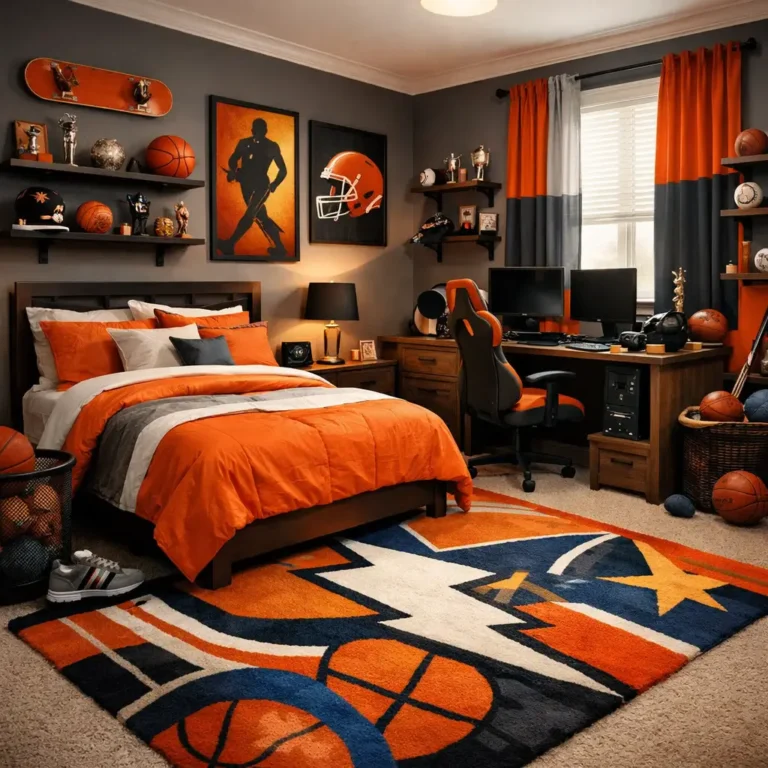 10 Bright and Fun Orange Boys Bedroom Ideas