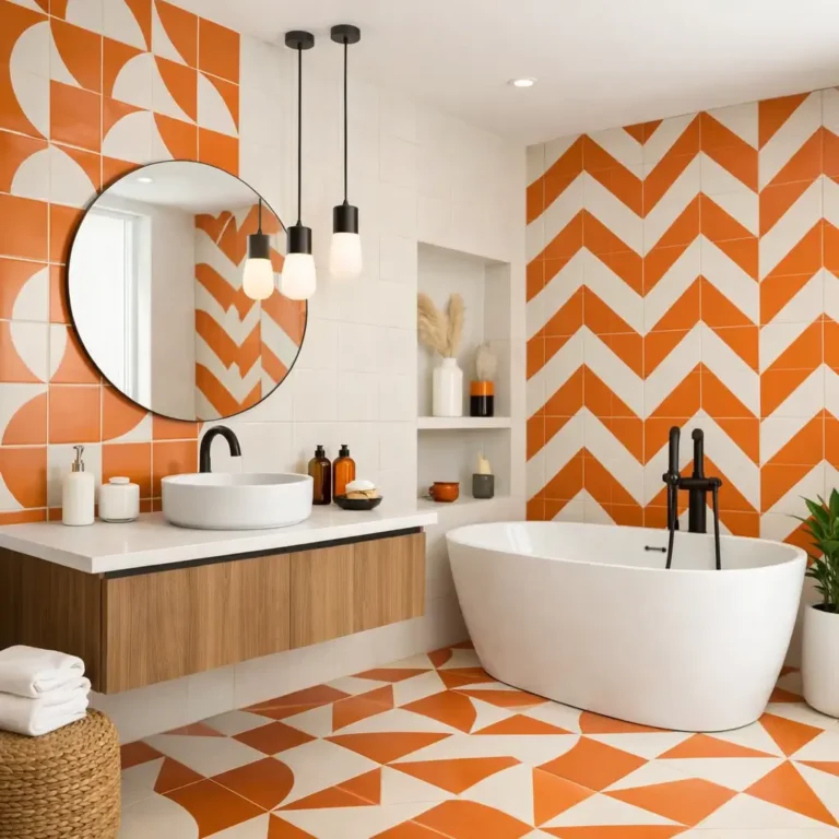 10 Stunning Orange Tile Bathroom Ideas to Brighten Your Space