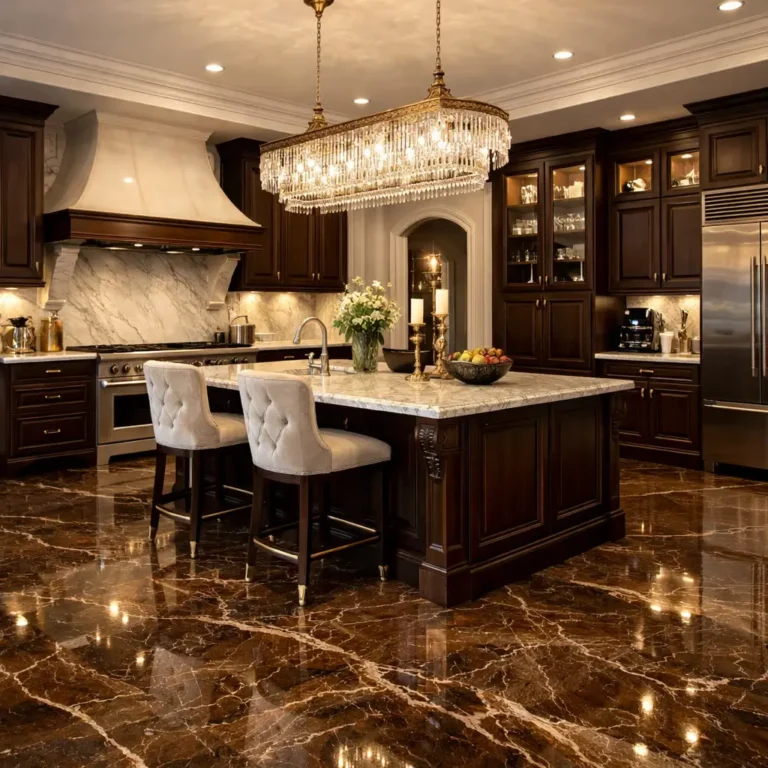 10 Stunning Brown Marble Kitchen Ideas for a Luxe Look