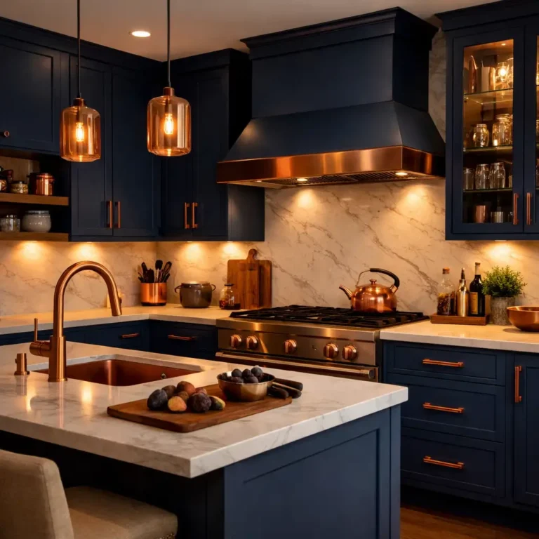 10 Cozy Blue and Copper Kitchen Ideas to Inspire Your Space