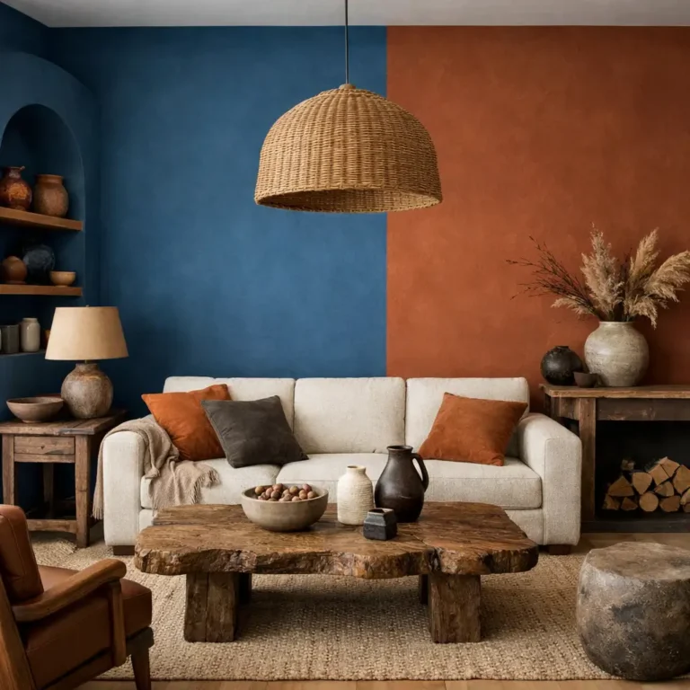 10 Stunning Blue and Rust Living Room Decor Ideas