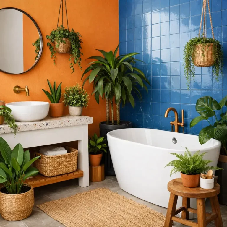 10 Stunning Orange and Blue Bathroom Ideas You’ll Love