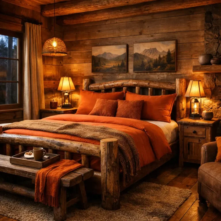 10 Cozy Rustic Orange Bedroom Ideas for a Warm Retreat